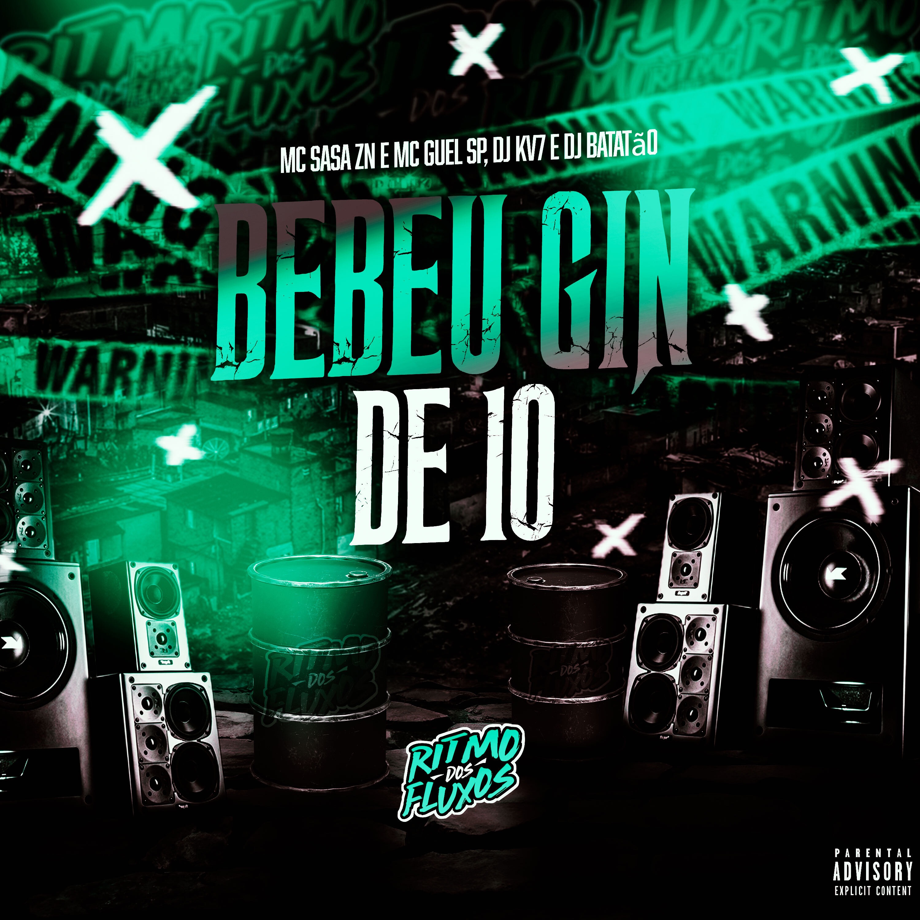 Bebeu o Gin de 10 (feat. MC SASA ZN) - Single by DJ KV7, DJ Batatão & Mc Guel Sp album cover