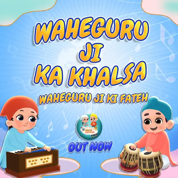 Verchromter Stahl Punjabi Sikh Kinder Singh Kaur Khalsa Waheguru Kara