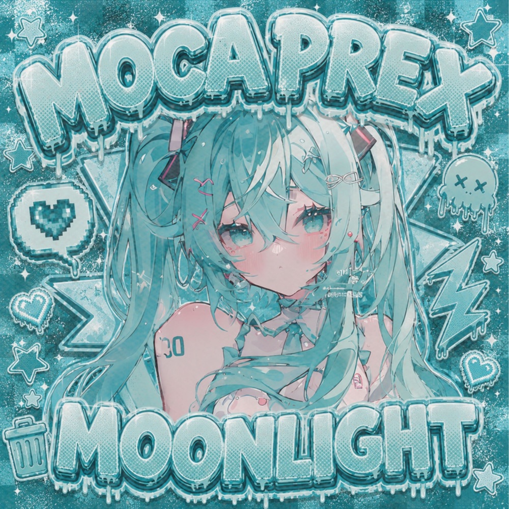 Обложка альбома «MoonLight» — Hatsune Miku & Moca Prex