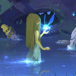 Fairy Fountain Blue Bunny