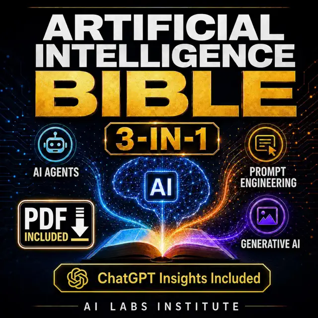 Artificial Intelligence Bible (3-in-1): AI Agents, Prompt Engineering & Generative AI. Automate & Scale — Beginner's Guide to Slash Costs, Save Time & Accelerate Growth: ChatGPT Insights Included (Unabridged)
