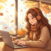 Autumn Coffee Shop Vibes Smooth Lofi Beats for Focus & Calm