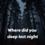 Where did you sleep last night - Single