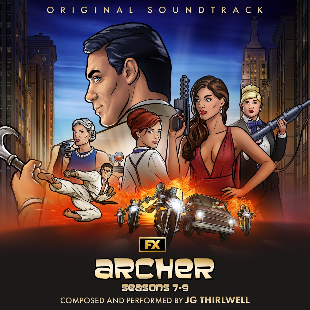 J.G. Thirlwell – Archer (Seasons 7-9) [Original Soundtrack] (2024) [iTunes Match M4A]