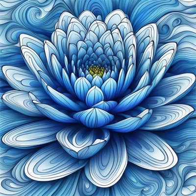 Blue Water Lily - Single