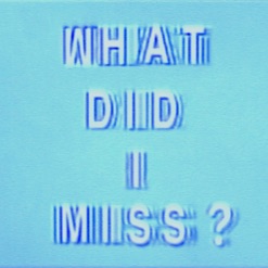 WHAT DID I MISS cover art