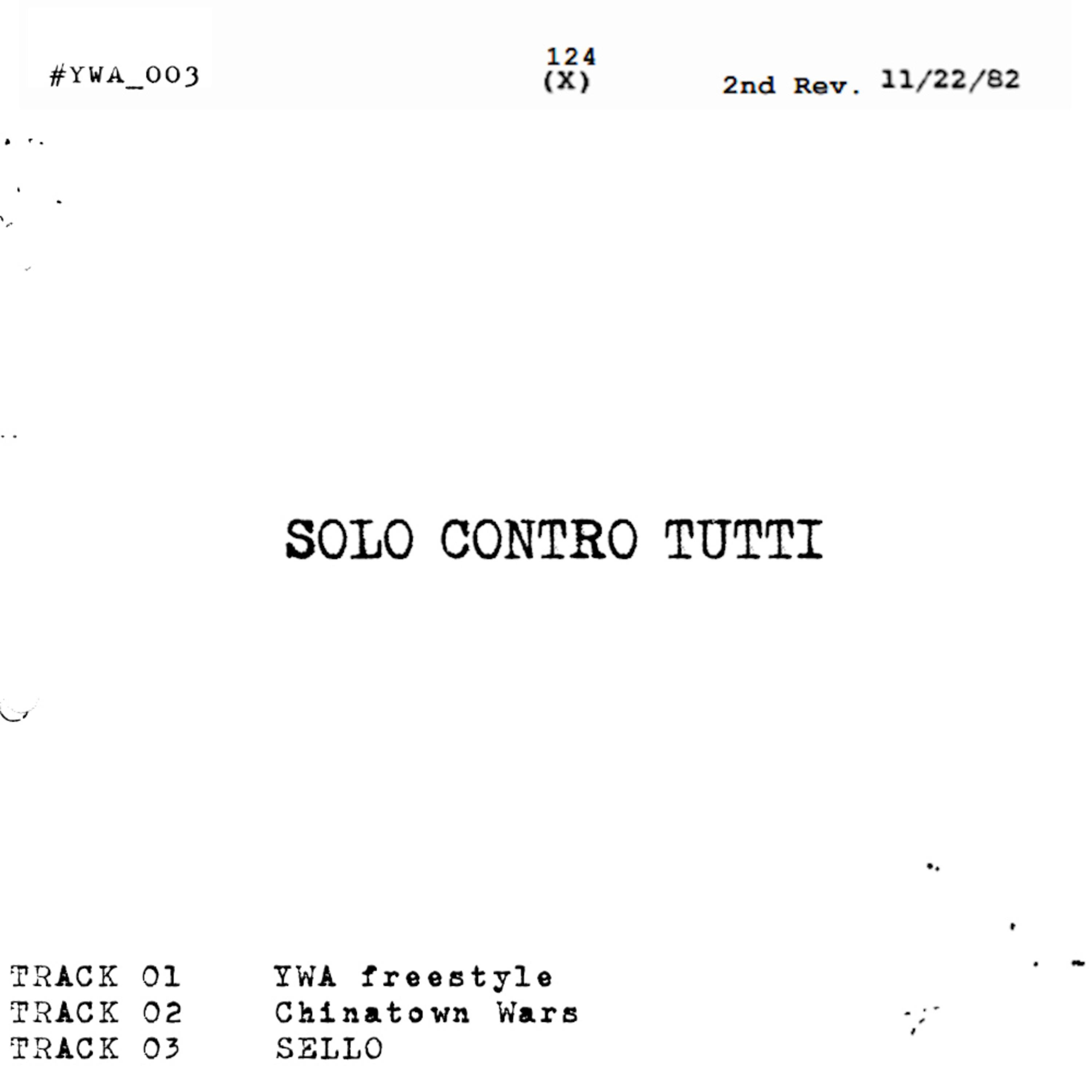 SOLO CONTRO TUTTI - Single