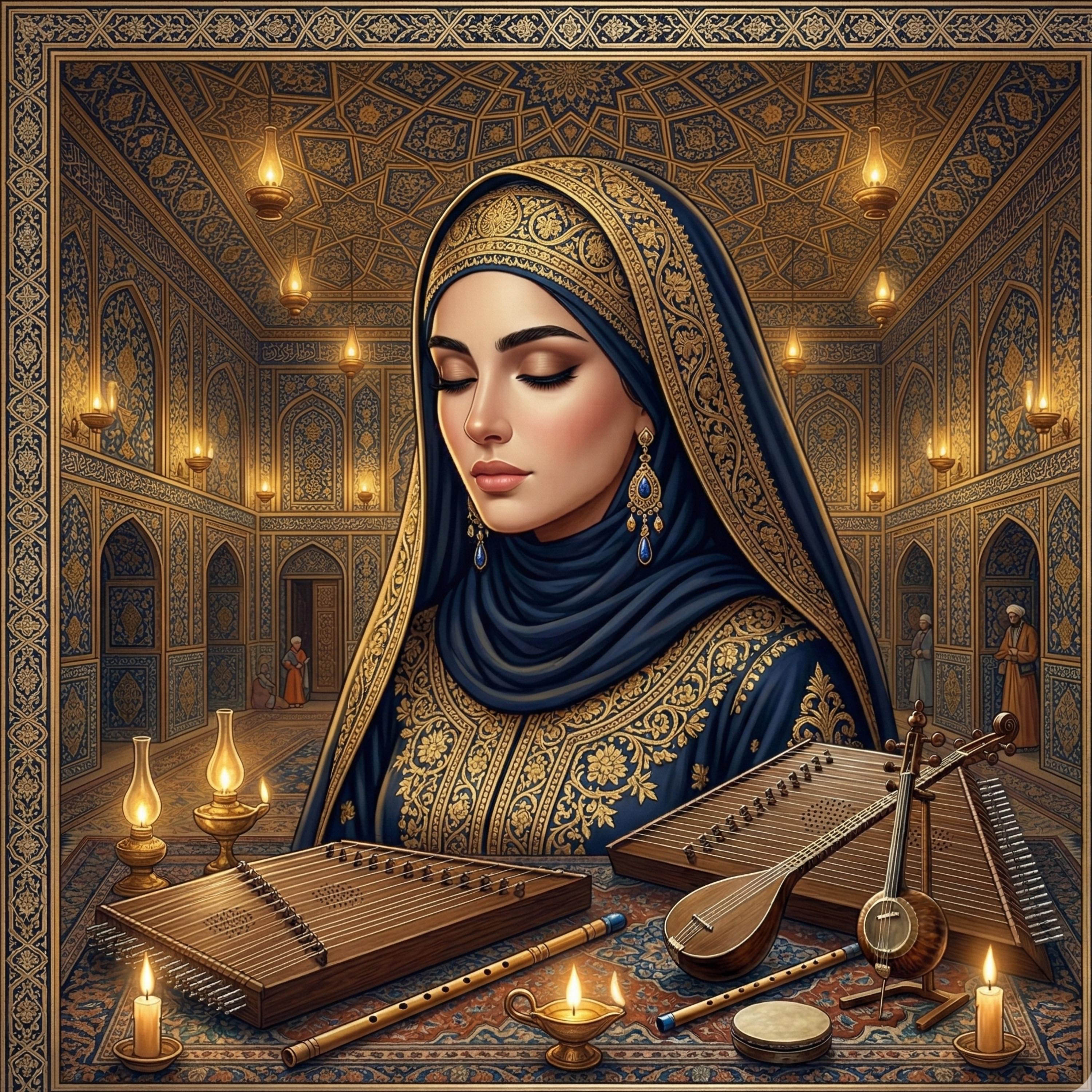Moonlit Persia (Persian Classical Instrumental Ney Tar Santur Kamanche 639 Hz 963 Hz)