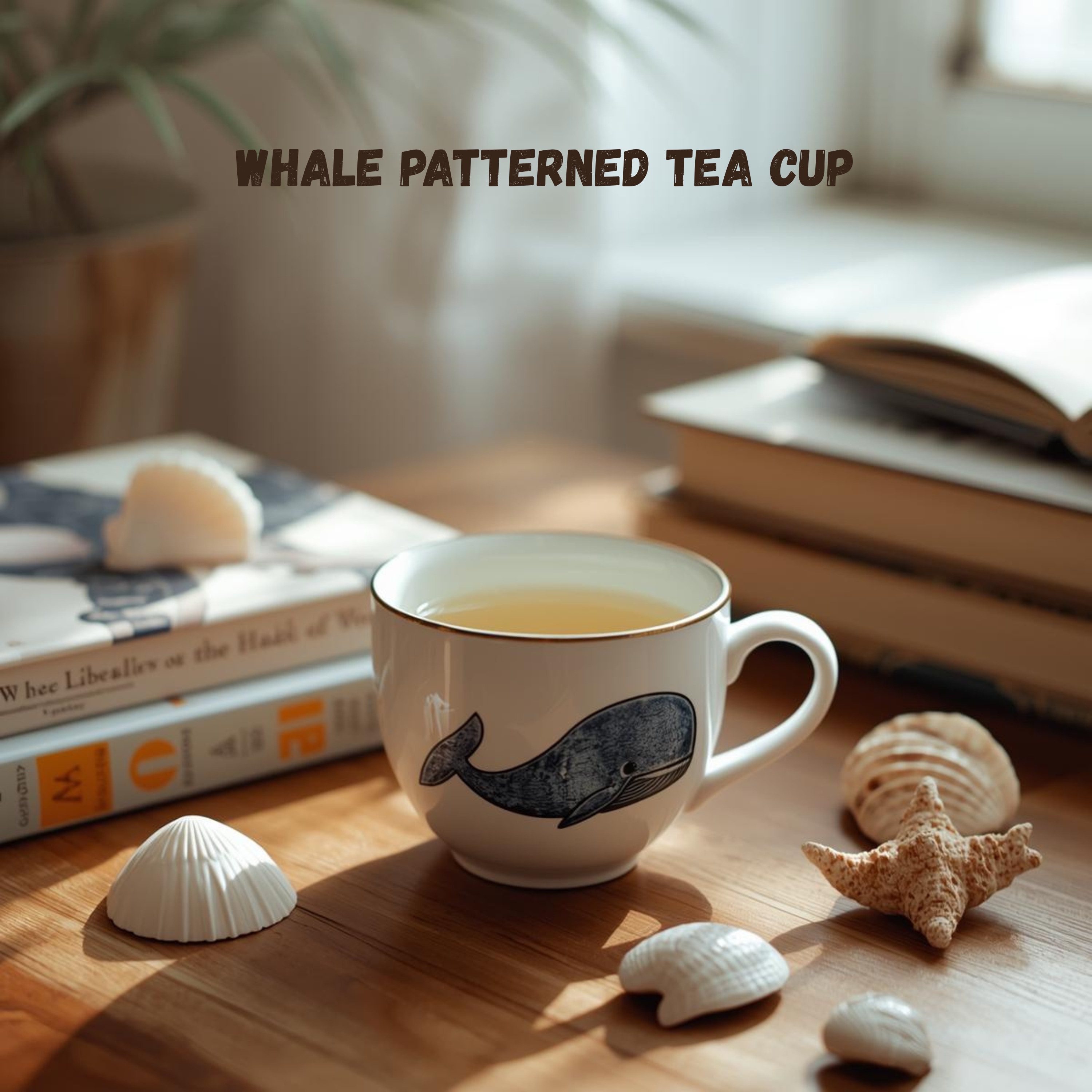 Whale Patterned Tea Cup - Single