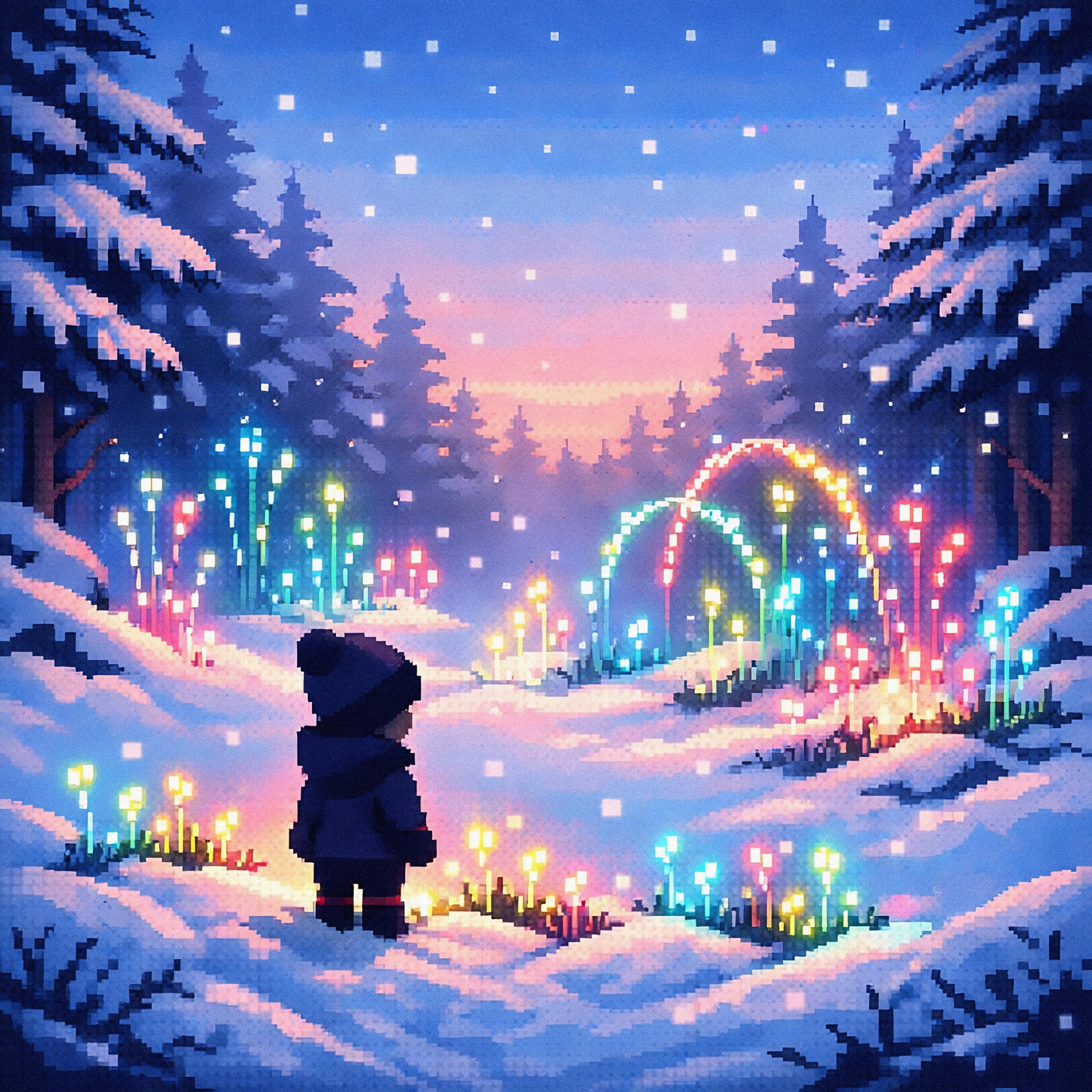PixelNatureWave PixelBeats - Winter Lights Growing