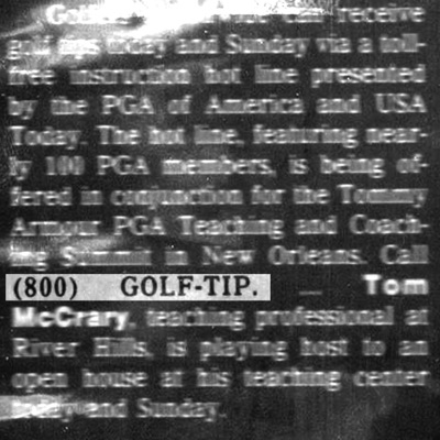 1-800-GOLF-TIP - Single