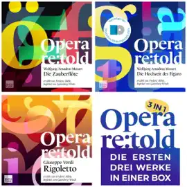 Opera re:told- die ersten drei Werke in einer Box: Die Zauberflöte, Die Hochzeit des Figaro, Rigoletto