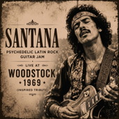 Santana | Psychedelic Latin Rock Guitar Jam | Live at Woodstock 1969(Inspired Tribute)