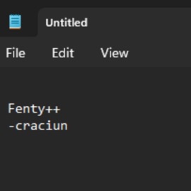 Fenty++ Crăciun