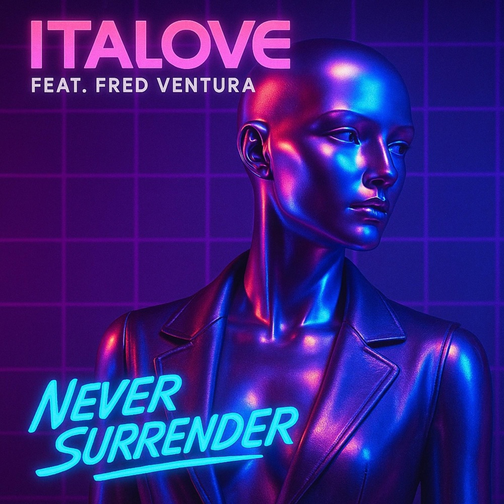 Обложка альбома «Never Surrender (feat. Fred Ventura) [Synthwave Radio] - Single» — Italove