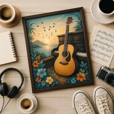 Notes in Amber: Jazz Mornings on Wooden Tables