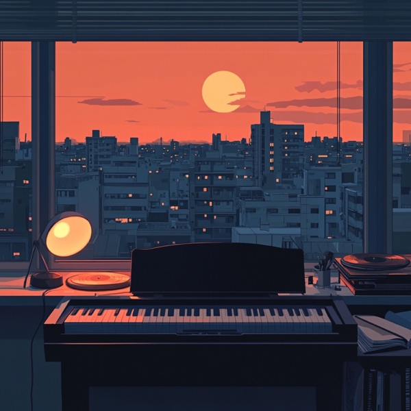 Whispers Beneath the Vinyl Moonlight Sky