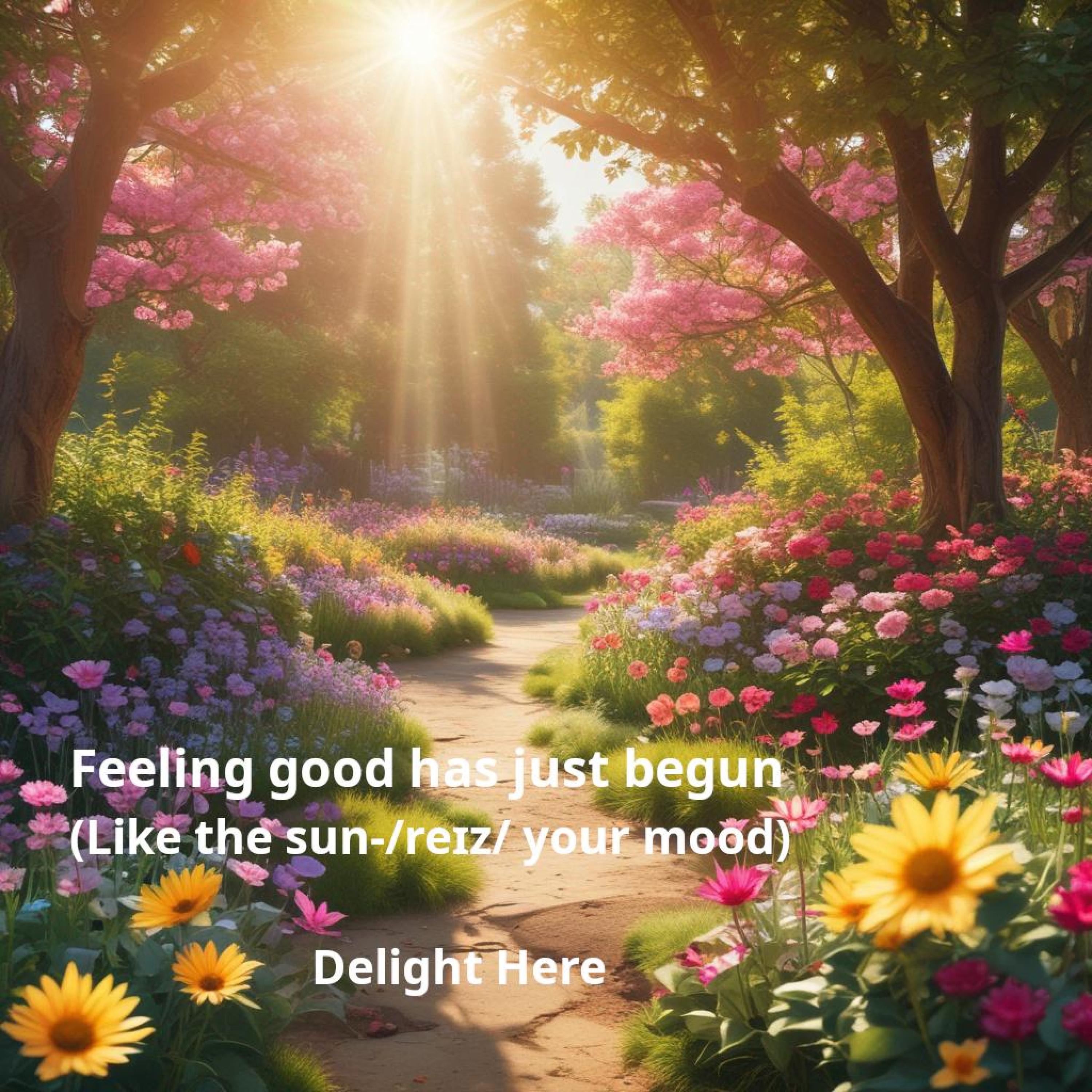 Feeling good has just begun (Like the sun-/reɪz/ your mood) - Single