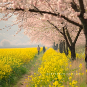 桜と菜の花が並ぶ頃 ～ Side by Side