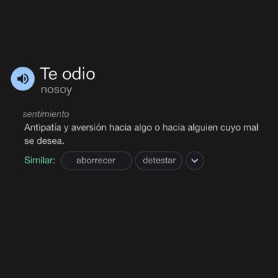 te odio . - Single