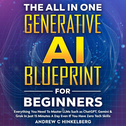 The All in One Generative AI Blueprint for Beginners: Everything You Need to Master LLMs Such as ChatGPT, Gemini & Grok in Just 15 Minutes a Day Even If You Have Zero Tech Skills (Unabridged) cover