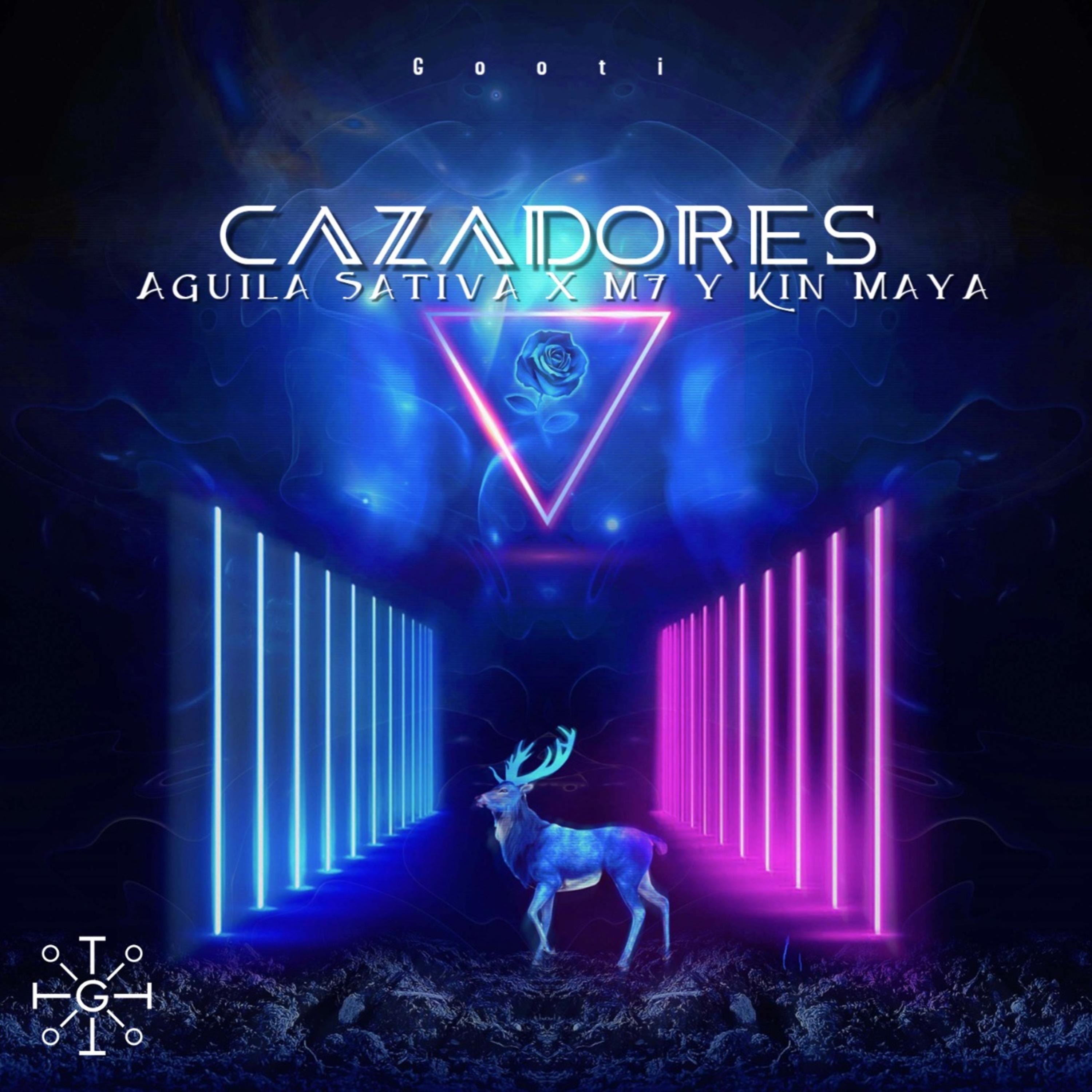 Cazadores (feat. M7 & Kin Maya) - Single by Aguila Sativa album cover