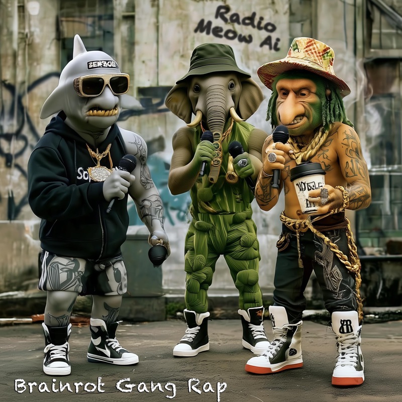 洋楽 g-rap Hami Brainrot Gang Rap - Music Video by Radio Meow Ai - Shazam