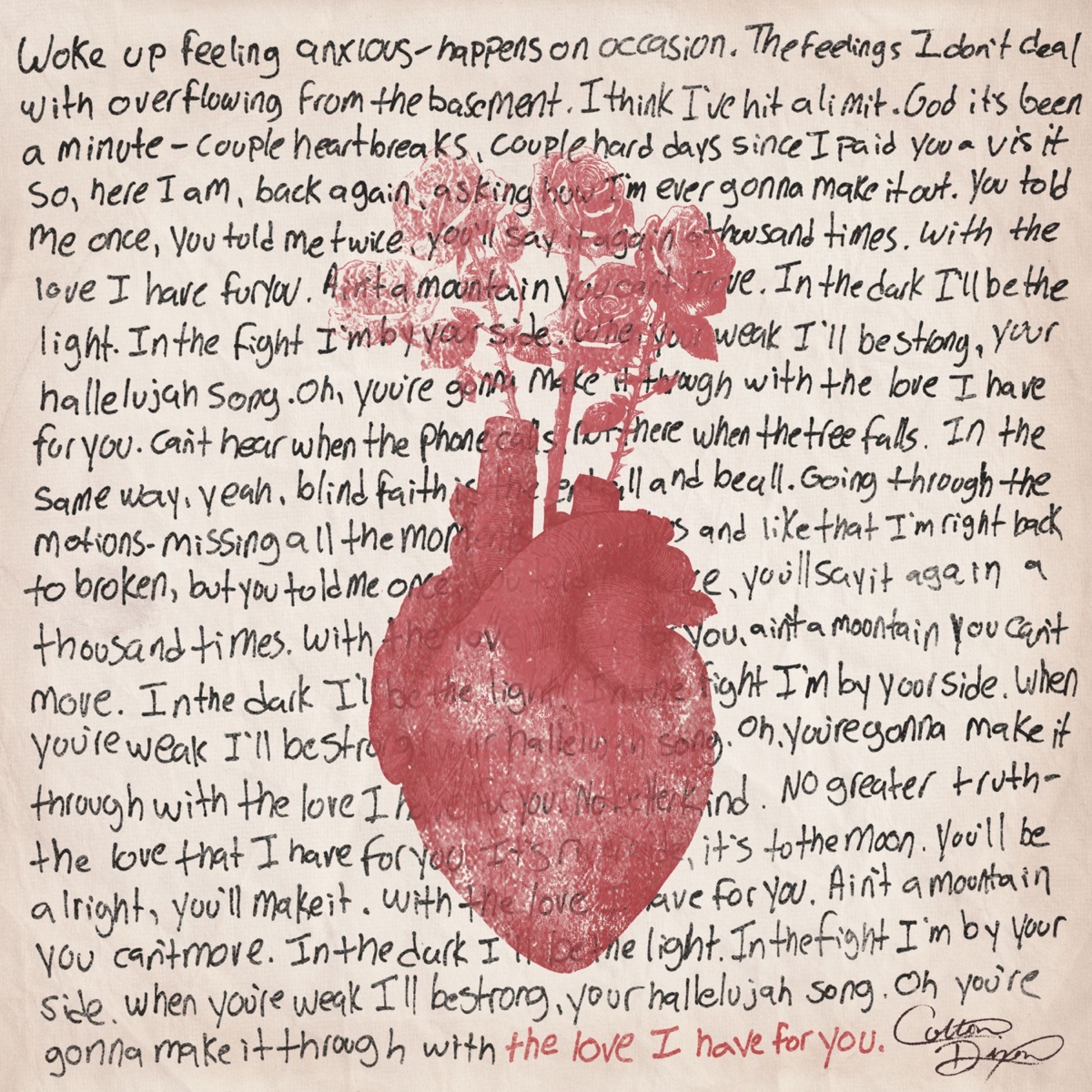 The Love I Have For You by Colton Dixon cover design