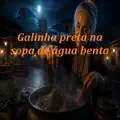 Galinha preta na sopa de água benta