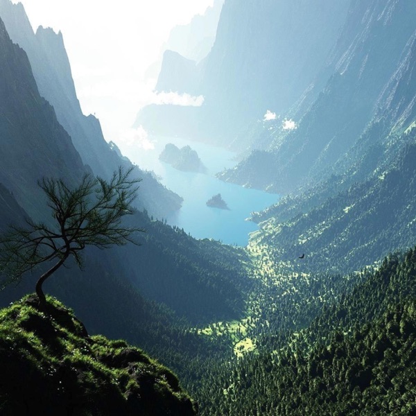 beautiful peaceful valley
