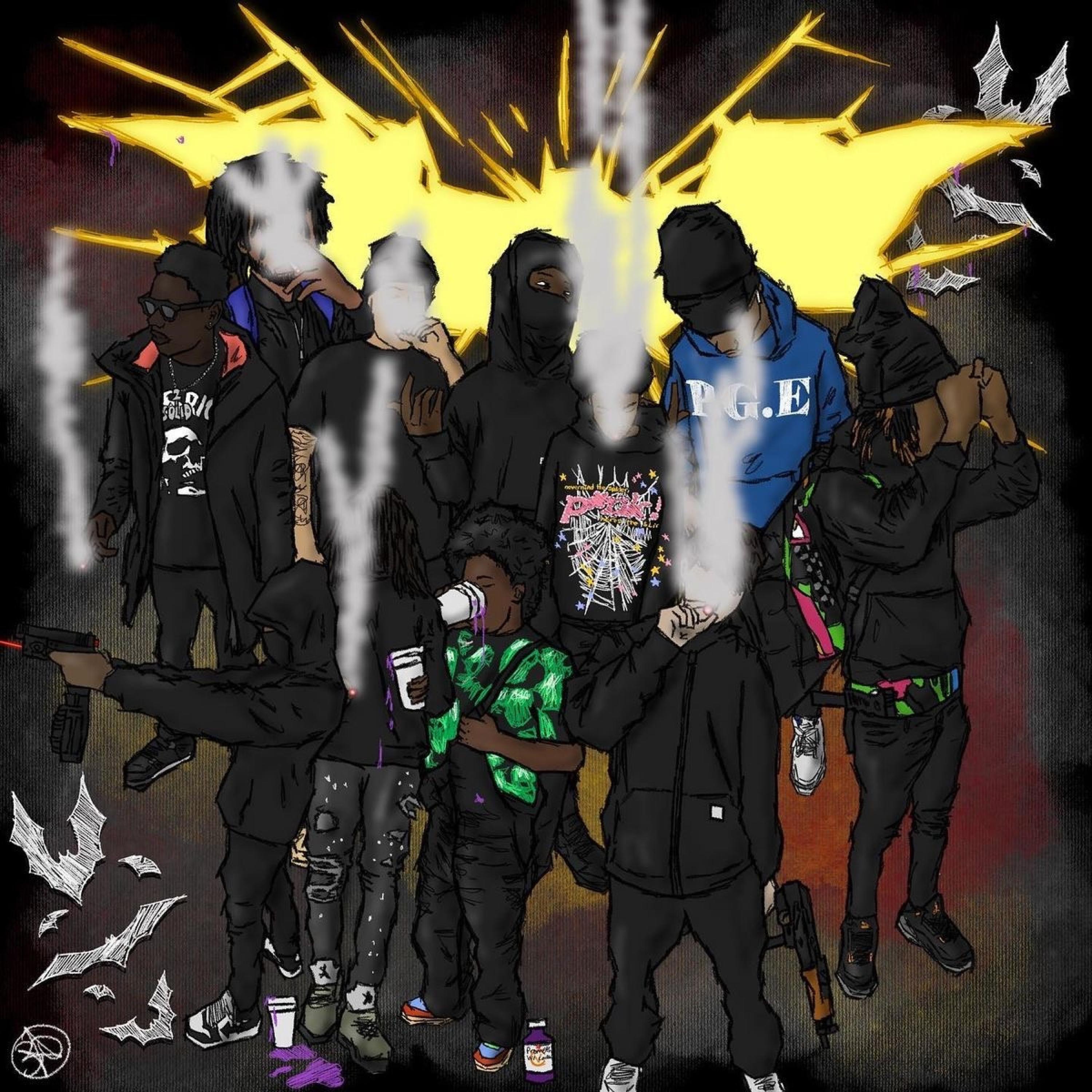 2 straps (feat. Say1uhthrowed) - Single by Keem5iv album cover