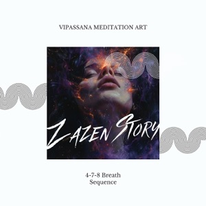Vipassana Meditation Art (4-7-8 Breath Sequence)