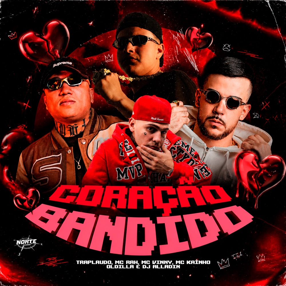 Обложка альбома «Coração Bandido (feat. Oldilla & TrapLaudo) - Single» — MC Vinny, MC Kainho, MC Rah & Dj Aladin GDB