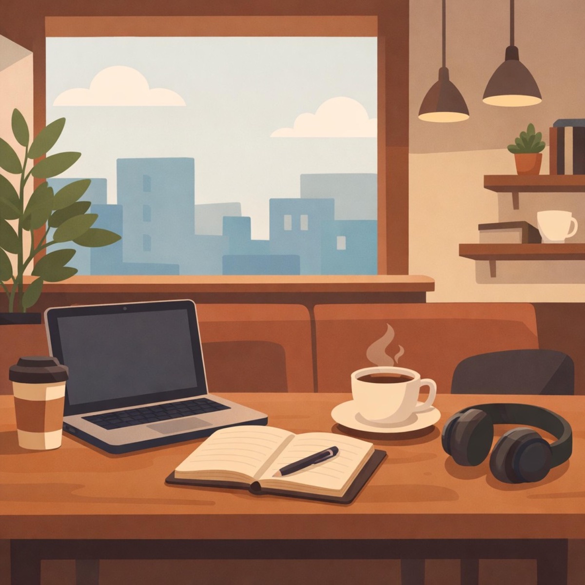 Cozy Lofi for Studying in a Coffee Shop cover art