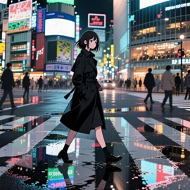 雨上がりの交差点 cityedge