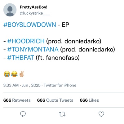 #BOYSLOWDOWN (feat. donniedarko) - Single