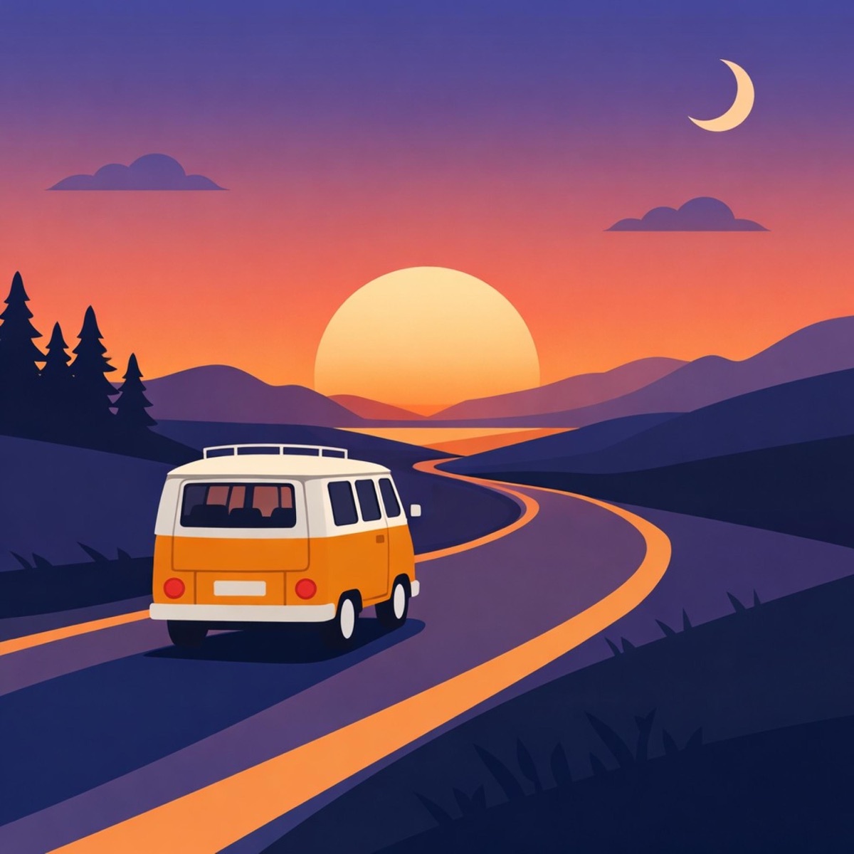 The Long Way Home: Lofi Ambient Night Journey cover art
