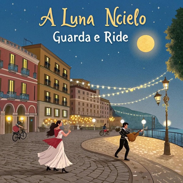 A luna ‘ncielo guarda e ride