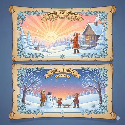 Snowflake Sunrise Winter Morning Serenity Twilight Frost Snow Chill - Single