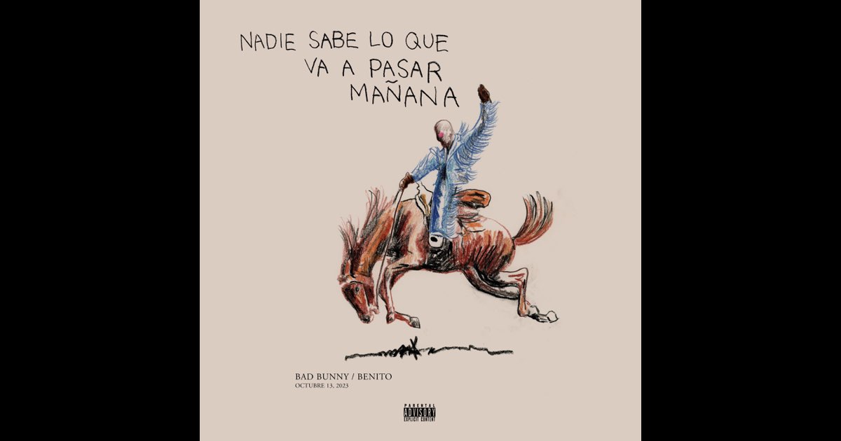 nadie sabe lo que va a pasar mañana - Bad Bunny