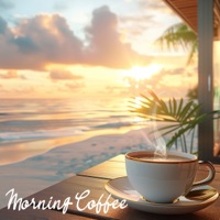 In a cafe where you can hear the sound of waves