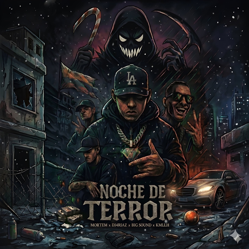 Обложка альбома «Noche de Terror - Single» — Mortem, El Natu, DJ4RIAZ, Big Sound & Kmrlh
