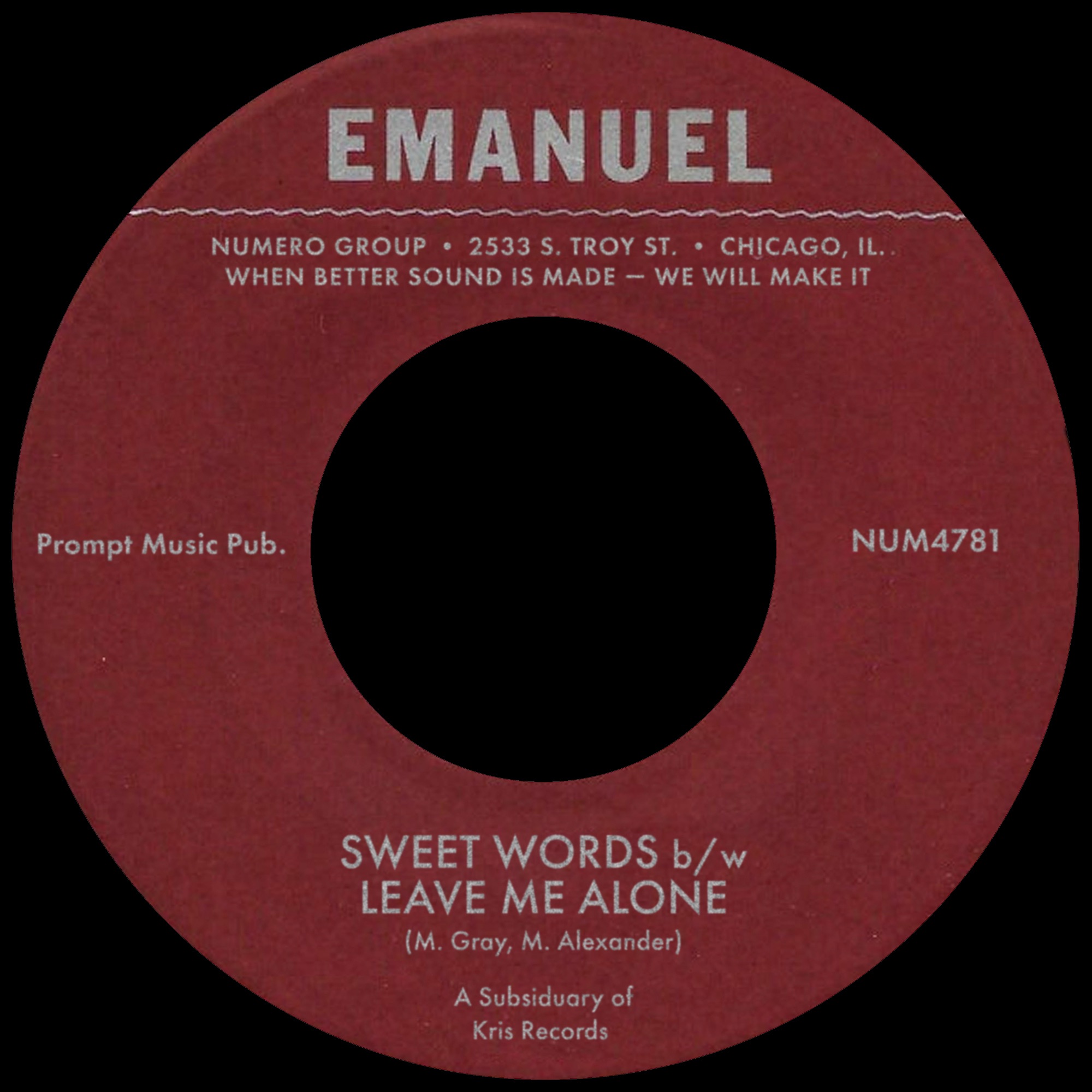 Sweet Words b/w Leave Me Alone - Single