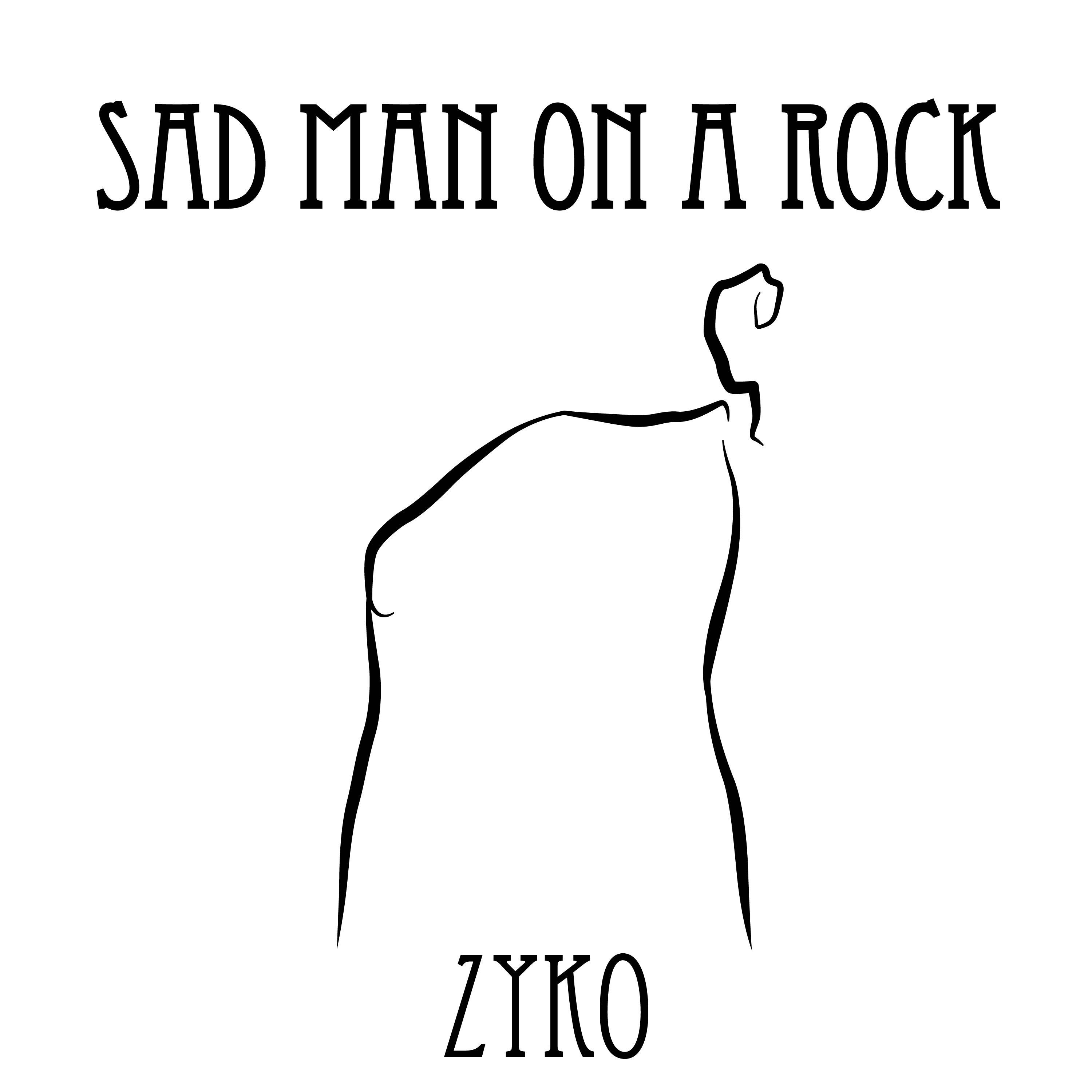 Sad Man on a Rock