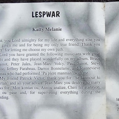 Cheri Fer Atansyon 1999 Sega Love - Single