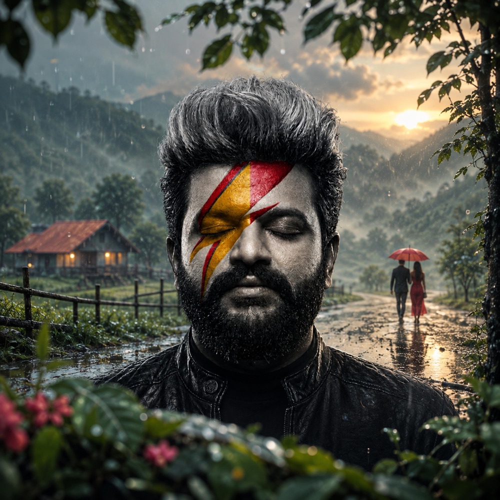 Обложка альбома «MALEYAGIDE (feat. Vikhyath, Mahabala Ramm & Santosh Naik) - Single» — Global Kannadiga