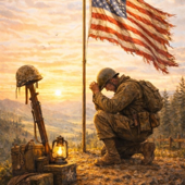Epic Patriotic hero song art