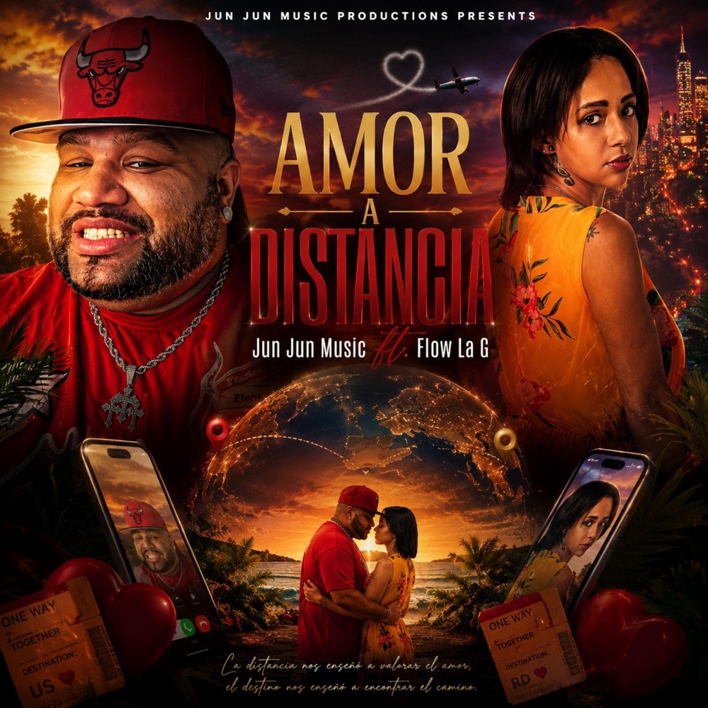 Обложка альбома «Amor A Distancia (feat. Flow La G) - Single» — JuN JuN Music