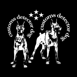 CUSTOMS DETECTOR DOG Bluume & Triple Nine