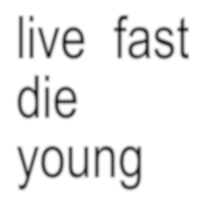 live fast die young - Single